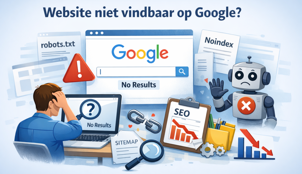 Website niet vindbaar op google