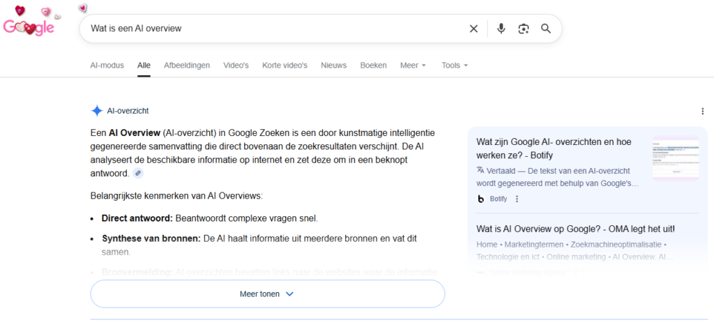 wat is een AI-overview